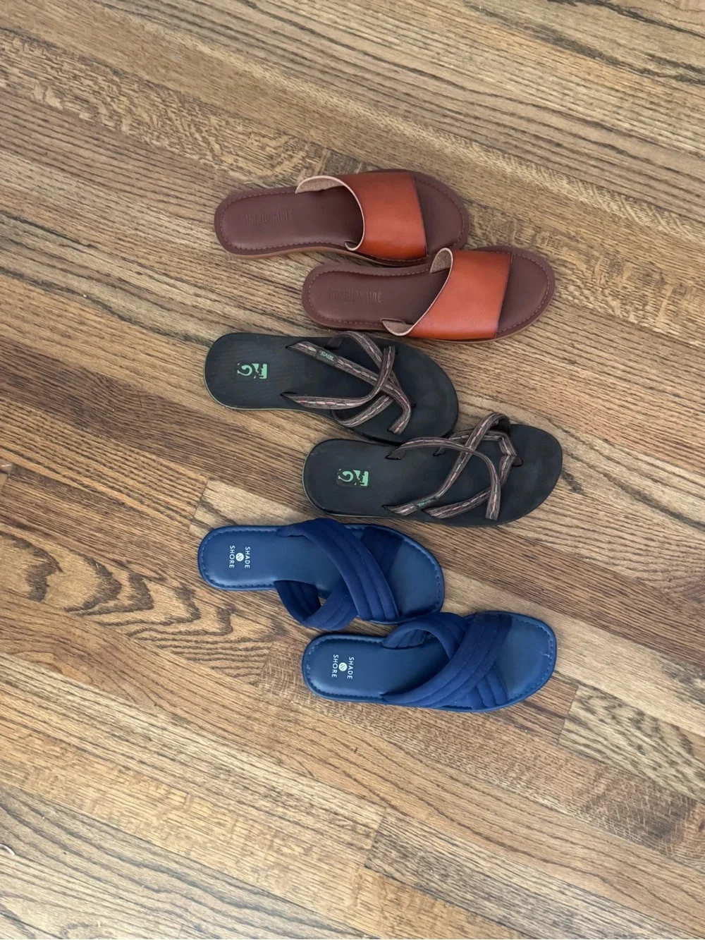 Women's Slide Sandals 3 pack
